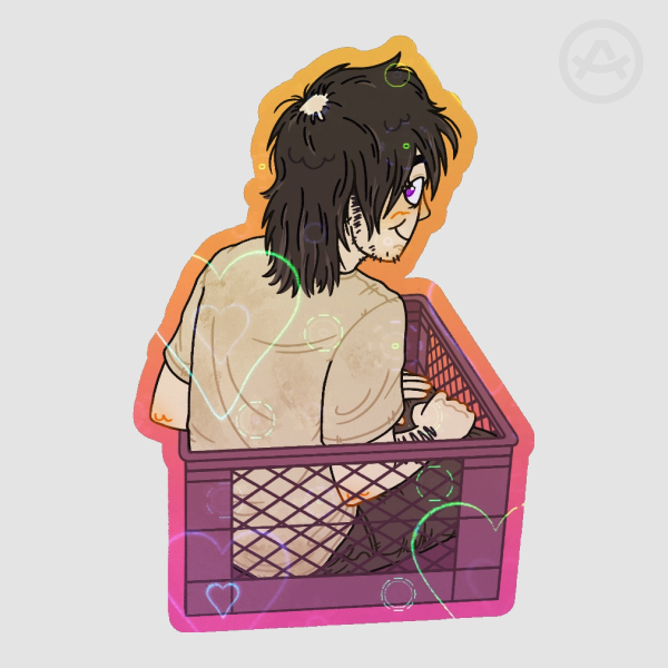 Stain Holographic-Heart Sticker