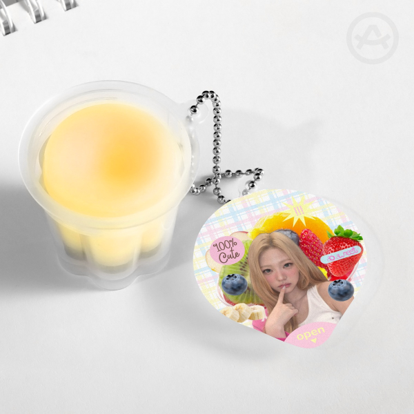 H2H stella 'mixed fruits' pudding keychain