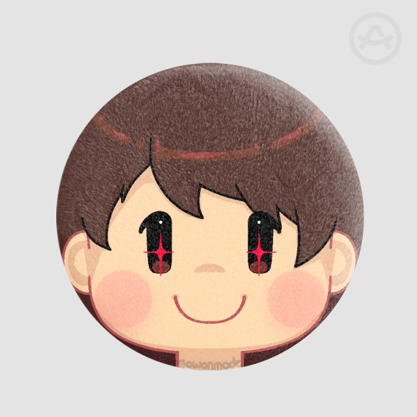 Undertale Chara Squishy Plush Badge