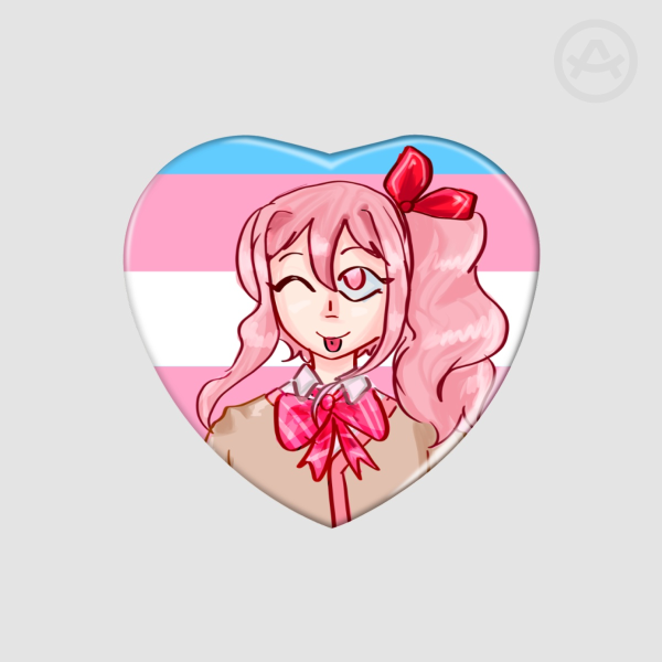 Mizuki trans Heart Shape Badge