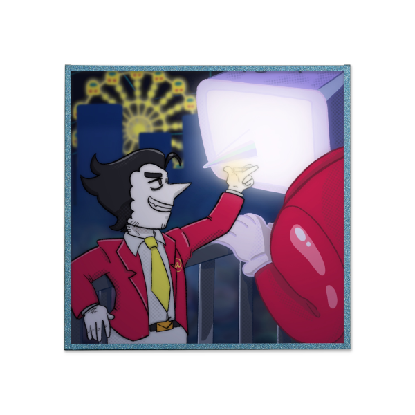 Deltarune - Spamton and Tenna Smoke Break Art Board