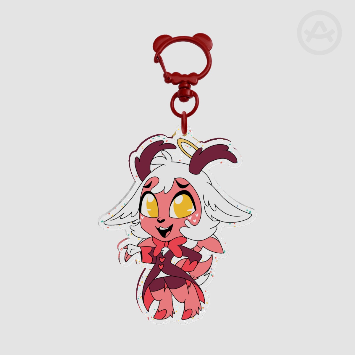 Cherub Moxxie Glitter Acrylic Keychain