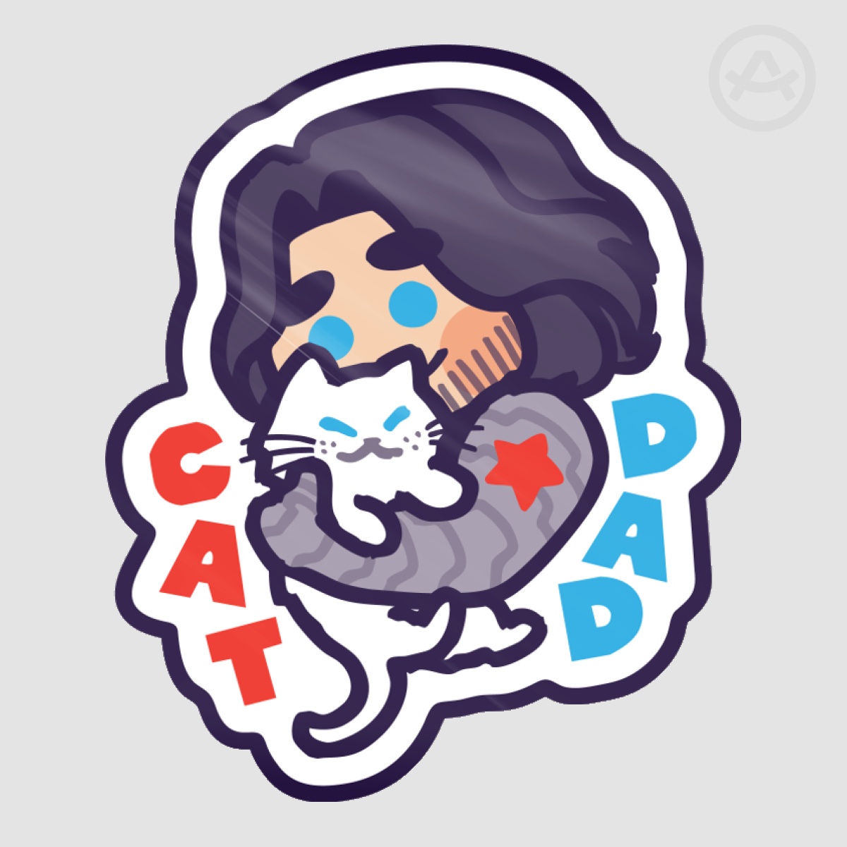 Cat Dad Bucky DIE-CUT STICKER [MARVEL]