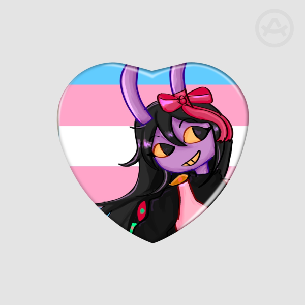 jax trans Heart Shape Badge