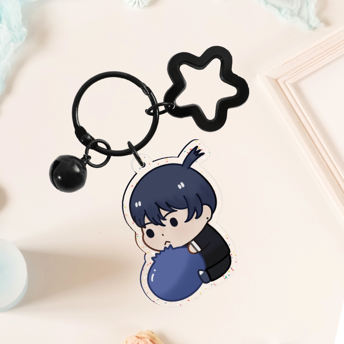 Aki Glitter Acrylic Keychain