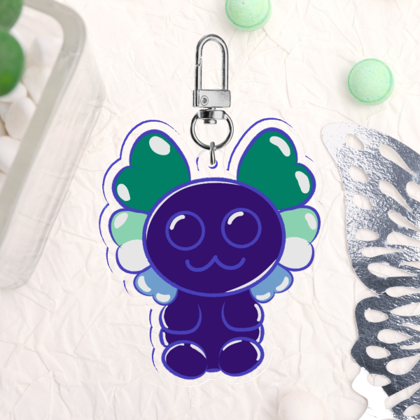Gummy Axolotl gay Pride (Acrylic Keychain)