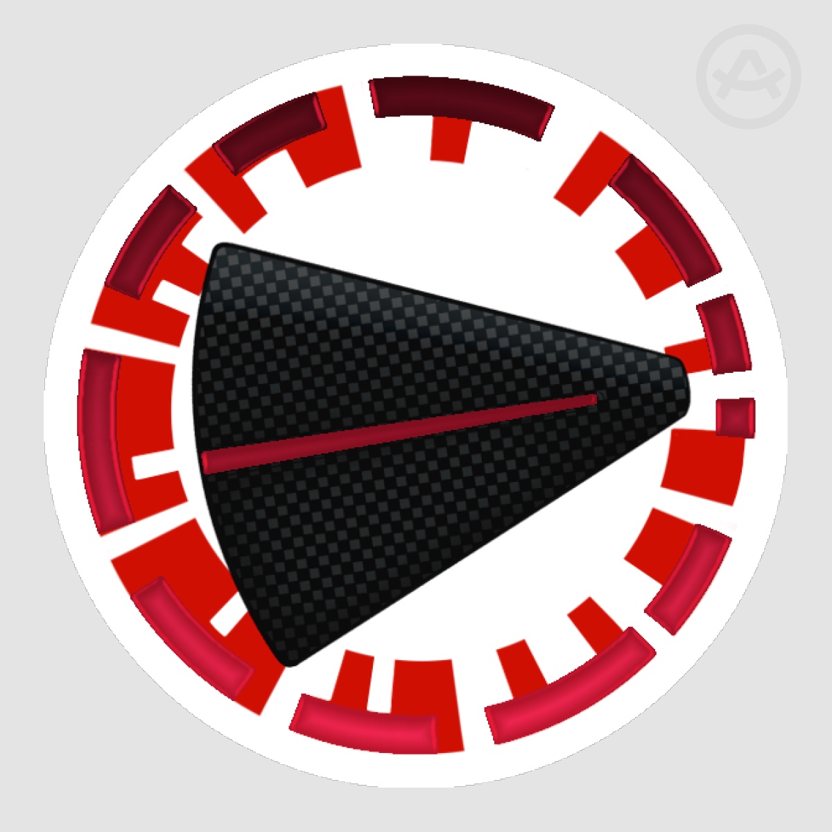 Focus Sticker: Hades Variant with Red Foil