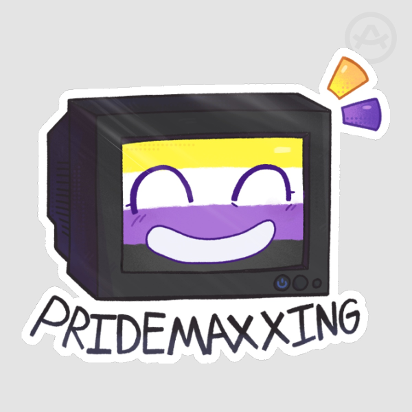 non-binary flag scag sticker