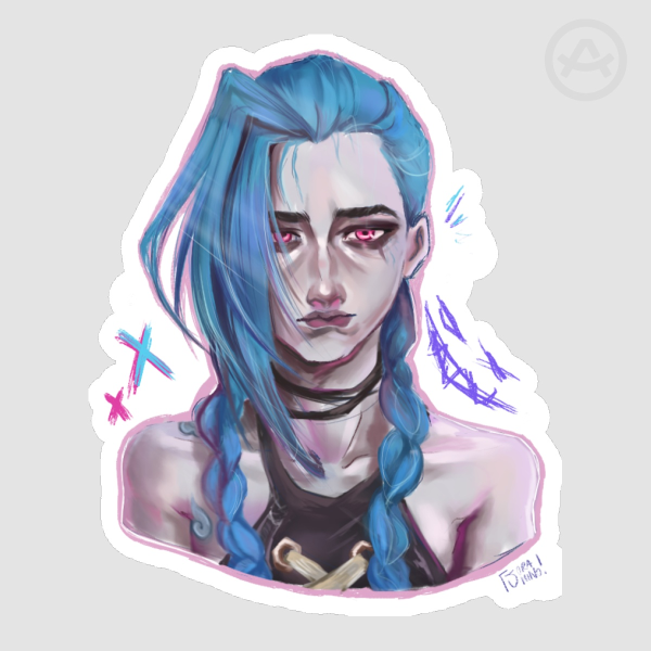 Jinx Arcane glossy sticker