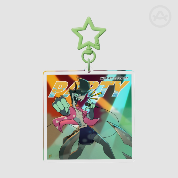 Chaz's Shark Boy Summer Live Party themed - acrylic keychain