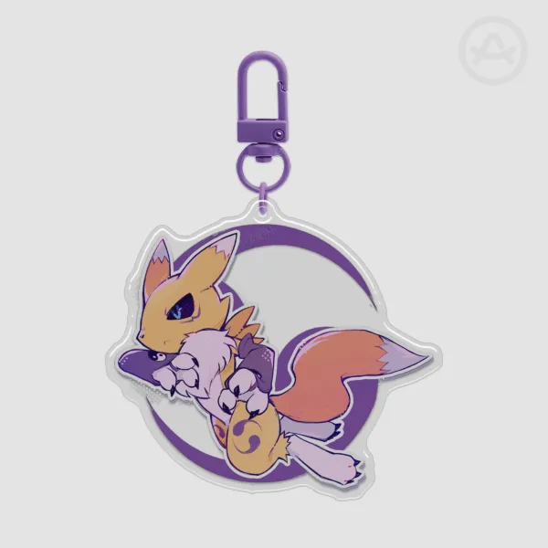 Renamon Fanart Epoxy Clear Acrylic Keychains
