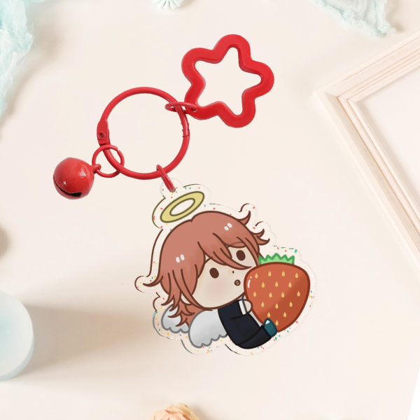 Angel Devil Glitter Acrylic Keychain
