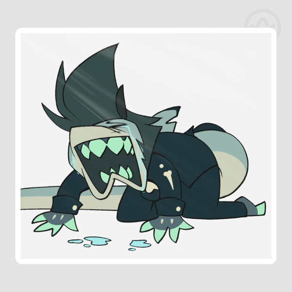 Chaz's disgraceful crying - sticker