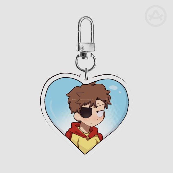 Heart Evil Morty Keychain