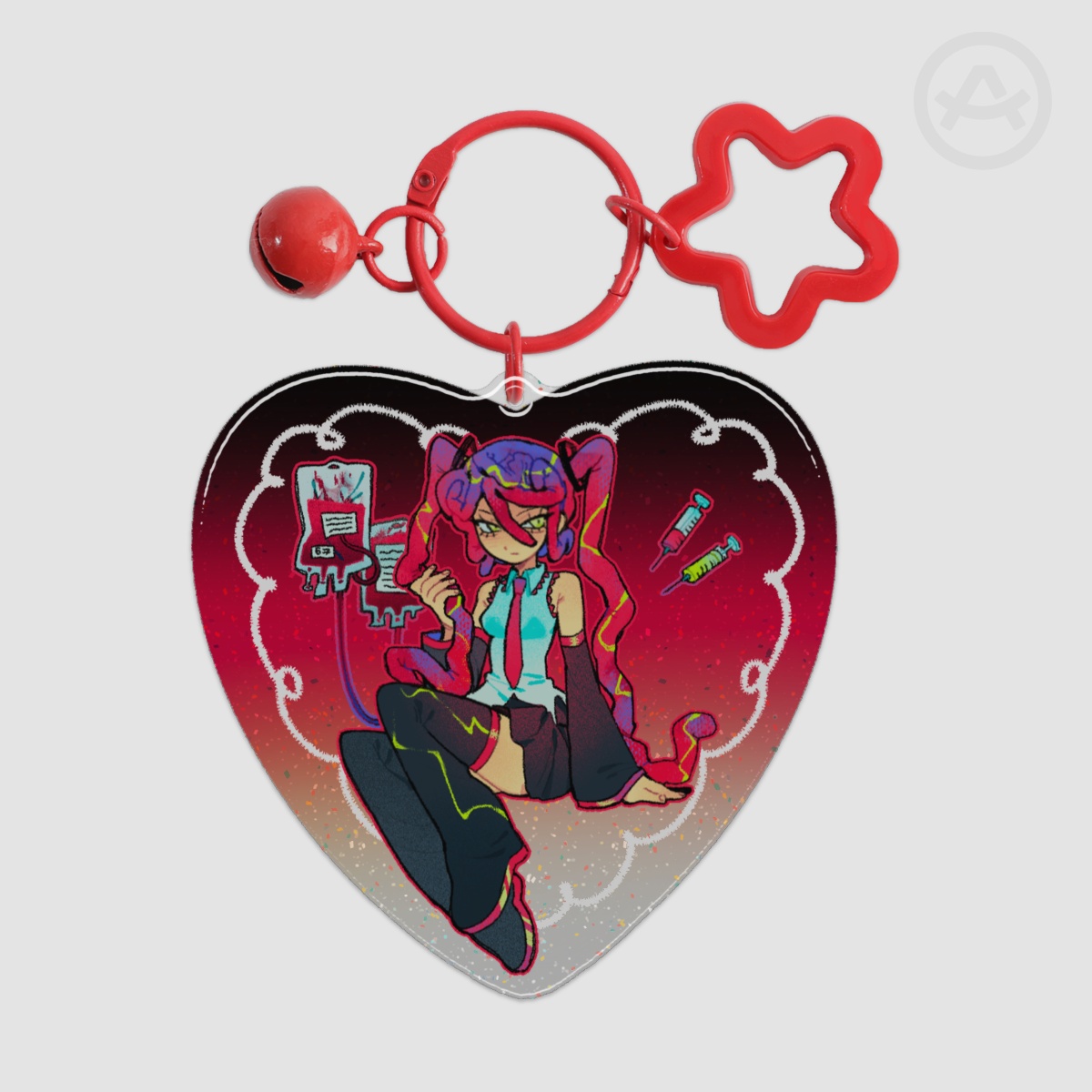 Gutsune Miku Epoxy Acrylic Keychain by namw67 - ACGGOODS