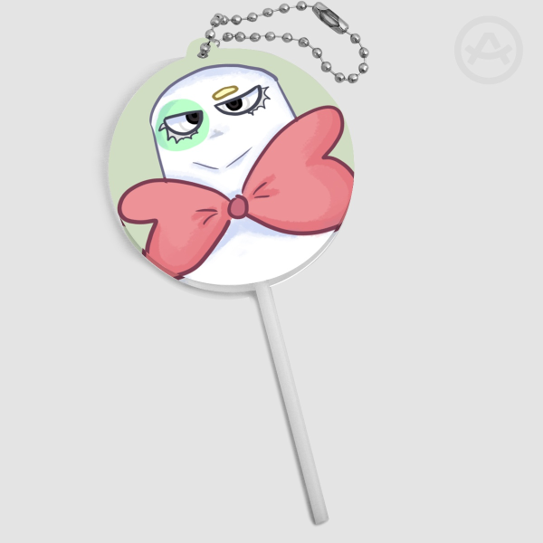 Lolli goes back in time to the first thanksgiving Lollipop Keychain