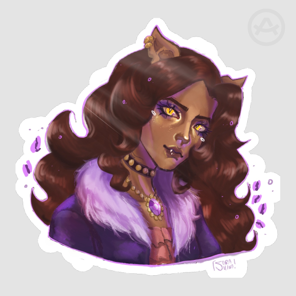 Clawdeen Wolf glossy sticker