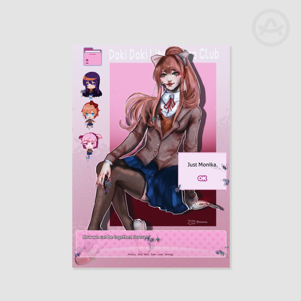 Print Doki Doki Literature Club - Just Monika
