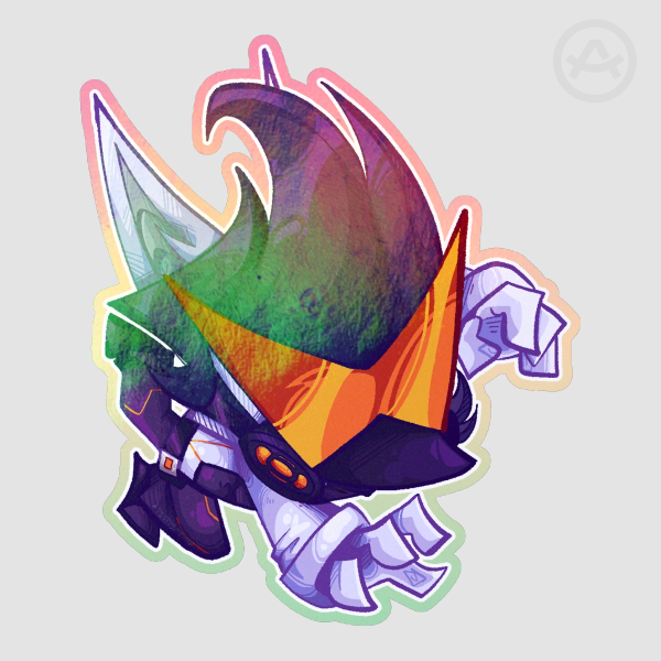 Caliber - Colored Edge Die Cut Sticker