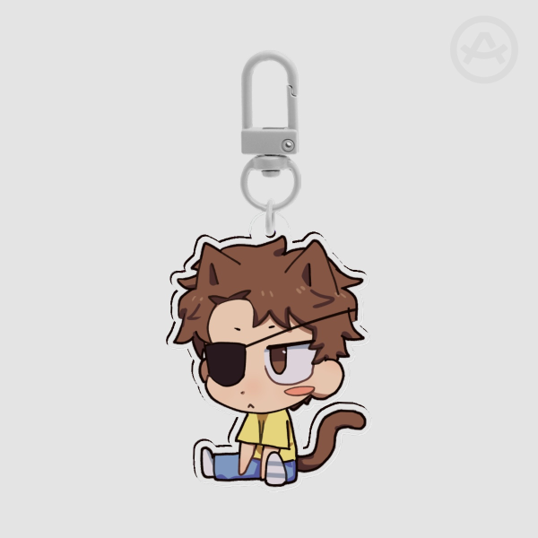Cat Evil Morty Keychain