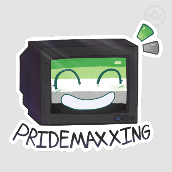 aromantic flag scag sticker