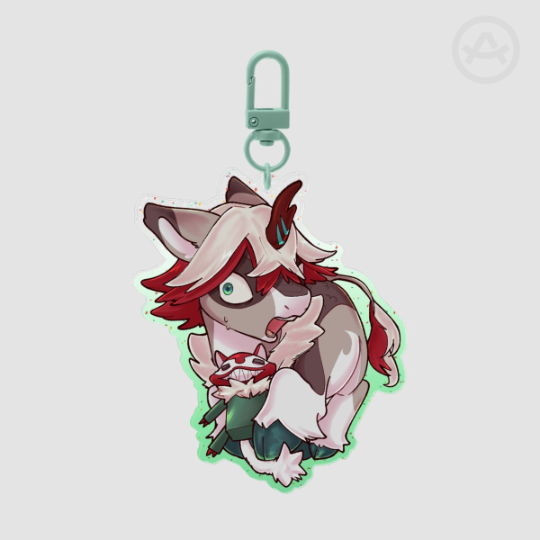 Fu Pony Colored Edge Acrylic Keychain