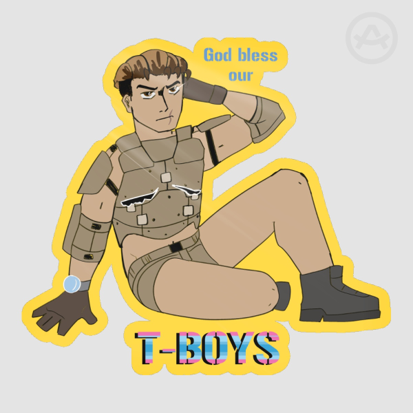 God Bless Our T-Boys Die Cut Sticker