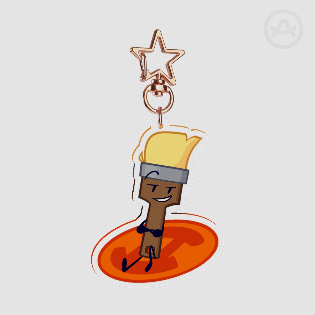 Paintbrush II Acrylic Keychain (Clear)