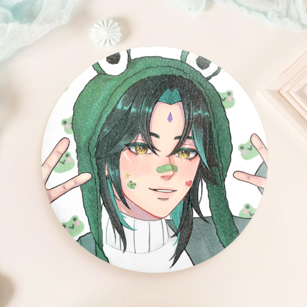 Xiao frog Plush Badges