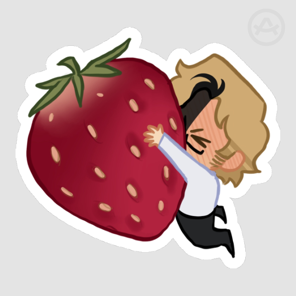 Nial with Strawberry Sticker