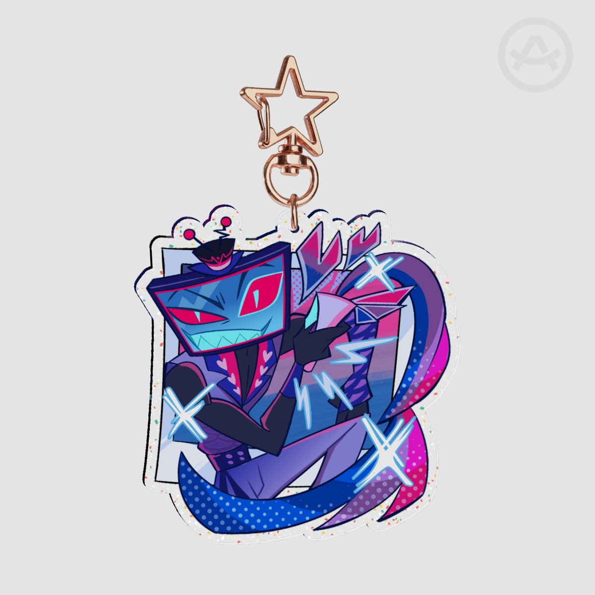 Glitter Double-sided Acrylic Keychain Pride Month Vox