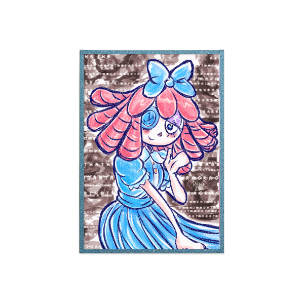 TADC Ragatha Art Board With Blue glitter edges