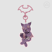 Gloom Bat Glitter Keychain (OC)