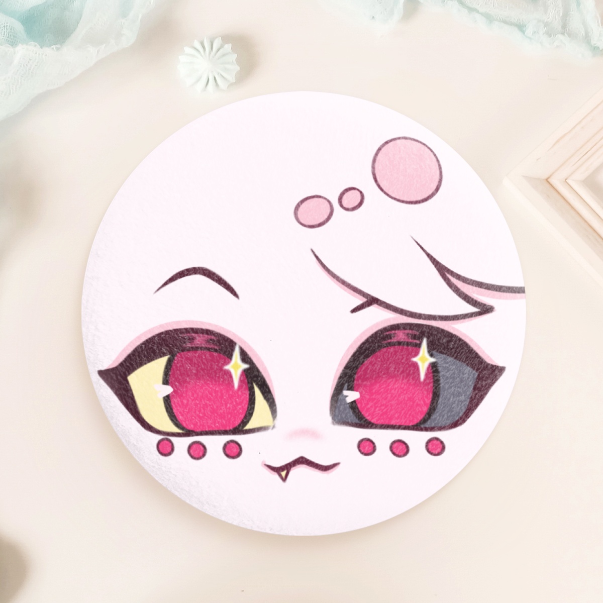 Hazbin hotel Angel Dust Plush Badges