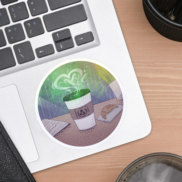 Coffee sticker