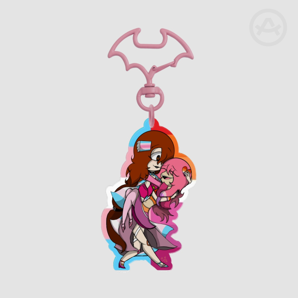 The WaterLillies - Lorala - Trans/Lesbian🏳️‍⚧️⚧️❤️🧡💛🤍🩷(Pride Month🏳️‍🌈) Keychains
