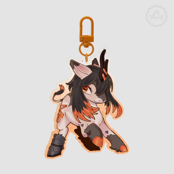 Amo Pony Acrylic Colored Edge Keychain