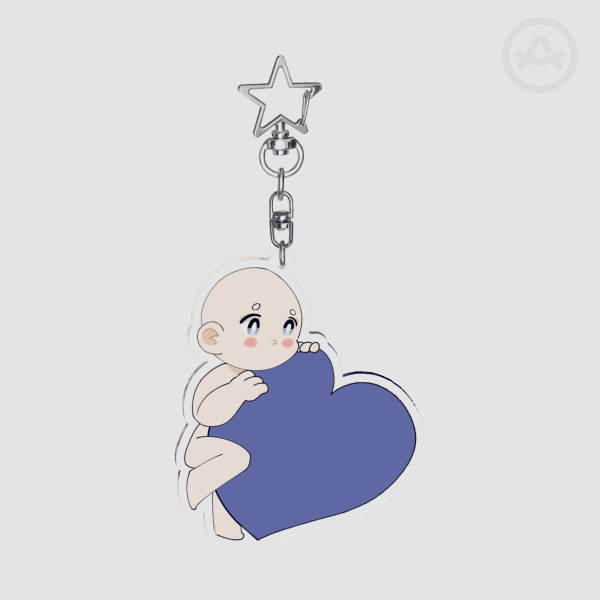 Heart clutch chibi YCH Keychain