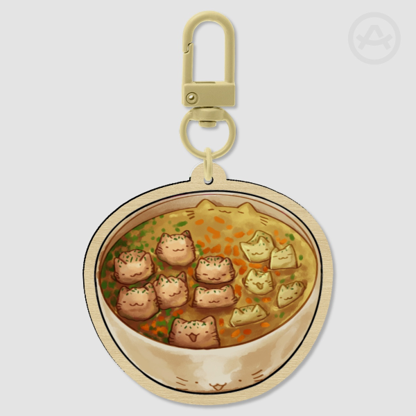 Meatball Soup | Wood Keychains