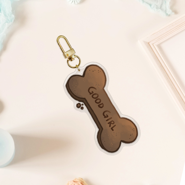 Good Girl Dog Treat Epoxy Keychain