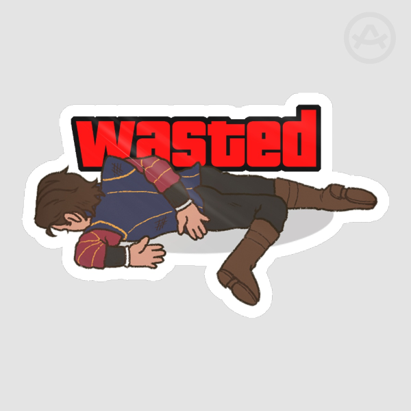 Raphael Death Pose Sticker