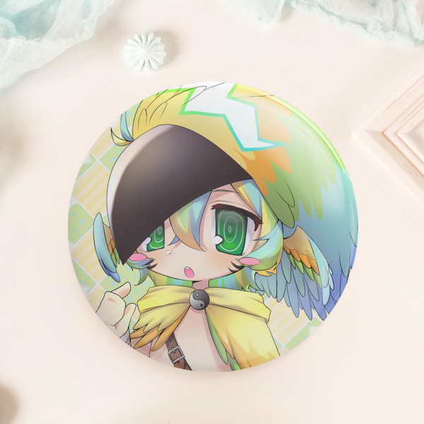ParrotX2 Round Badge (Button Pin)