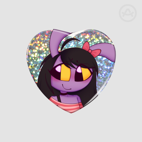 Jax Lee Heart Shape Holographic Badge