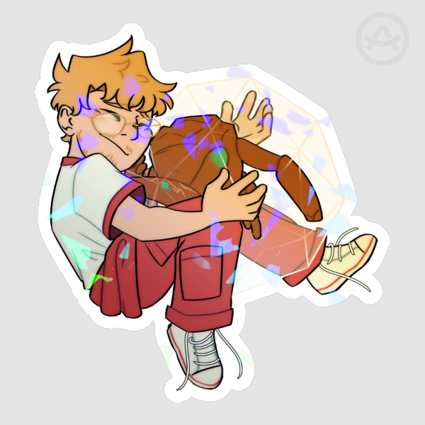 Ryland Grace and Rocky Hug Sticker