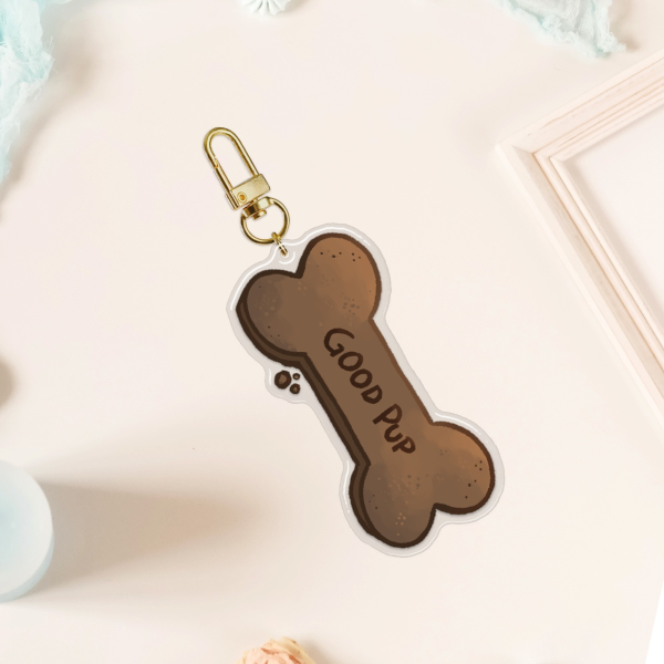 Good Pup Dog Treat Epoxy Keychain
