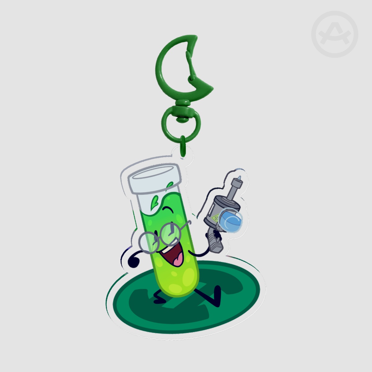 Test Tube II Acrylic Keychain (Clear)