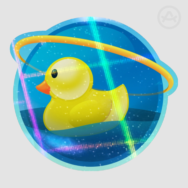Frutiger Aero Duck - Holo Sticker