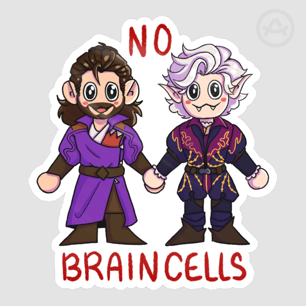 Bloodweave No Braincells Sticker