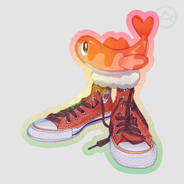 Shoe Fih Tatsugiri Curly form Sticker