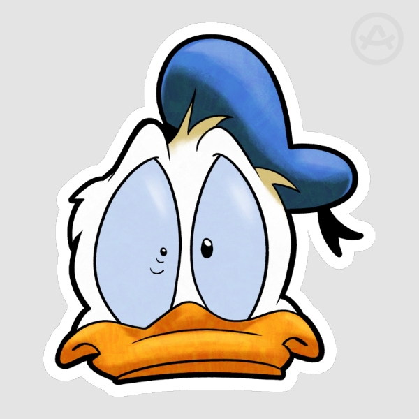 Donald Duck Worried Sticker